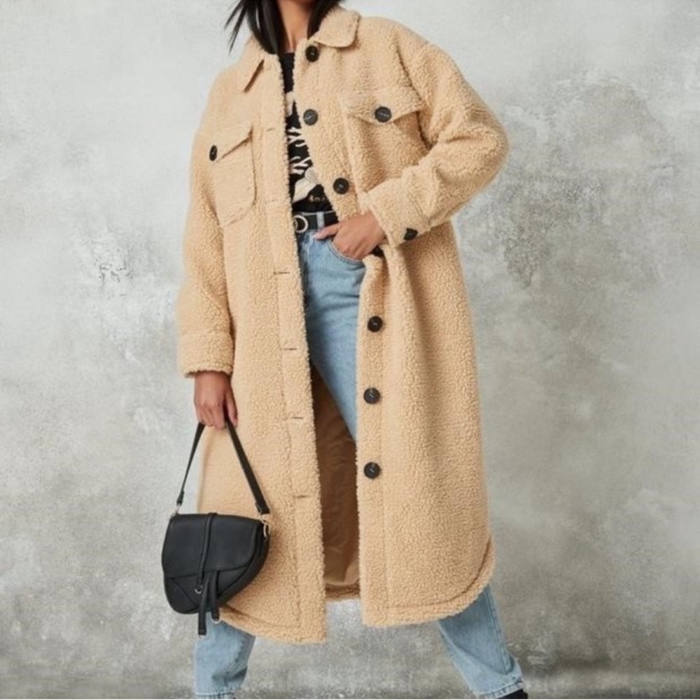 Missguided Tan Sherpa Jacket
